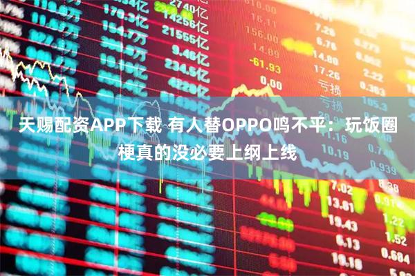 天赐配资APP下载 有人替OPPO鸣不平：玩饭圈梗真的没必要上纲上线