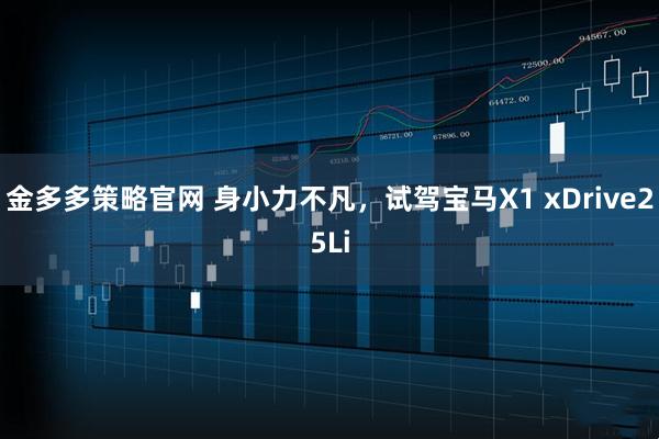 金多多策略官网 身小力不凡，试驾宝马X1 xDrive25Li